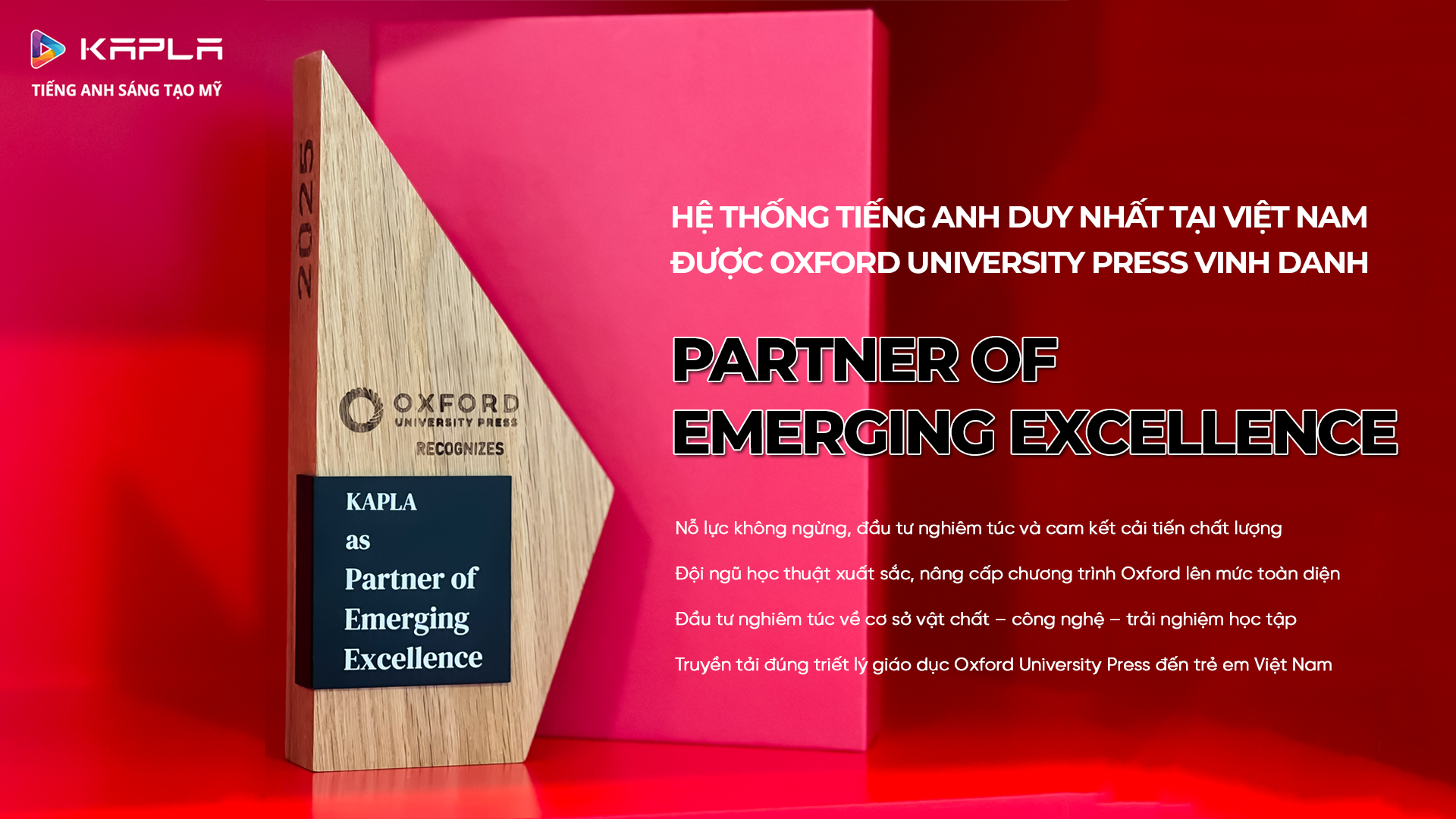 KAPLA - Partner of Emerging Excellence, Oxford University Press